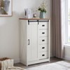 KWPZQEB 5 Drawer Dresser, Tall Chest Organizer Unit with Sliding Door & Adjustable Shelves, Modern Wood Storage Tower for Bedroom, Living Room - 2 of 4