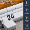 DYHOME Modular Sectional Sofa, 5 Seater L-Shaped Sofa with Ottoman, Microfiber Modern Couch with High Backrest, Lumbar Support, Grey - 3 of 4
