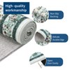 Washable Folding Floral Print Area Rug with Non-Slip Backing for Living Room or Bedroom - 4 of 4
