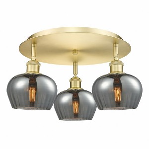 Fenton - 3 Light Flush Mount In Art Deco Style-8 Inches Tall and 18.25 Inches Wide - 1 of 1