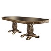 84"~120" Vendome Dining Table Gold Patina/Bone White - Acme Furniture: Carved Double Pedestal, Seats 8 - 3 of 4