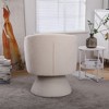 Swivel Accent Chair Armchair, Round Barrel Chair in Fabric for Living Room Bedroom - 2 of 4