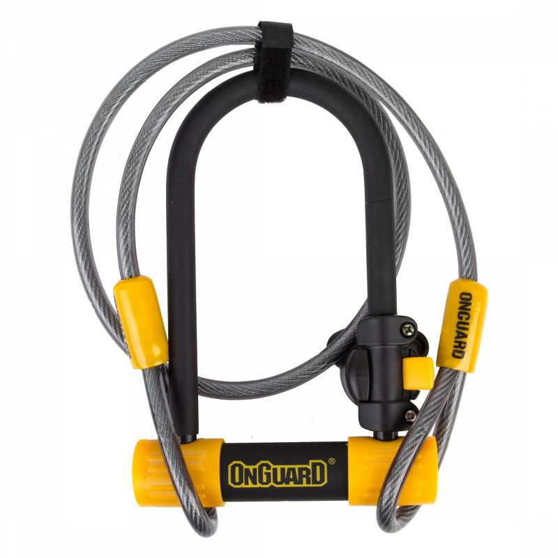 Onguard Bulldog 8015M Med DT w/4`x10mm cable 8015M 13mm 3.5x6.75`/8.89x17.14cm, 1 of 2
