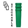 Alpine Industries Polypropylene Recycling Bin with Swing Lid and Dolly 23-Gallon Green - 4 of 4