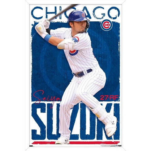 Trends International Mlb Chicago Cubs - Seiya Suzuki 23 Framed Wall Poster  Prints White Framed Version 14.725 X 22.375 : Target