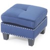 Passion Furniture Nailer Upholstered Ottoman - 3 of 4