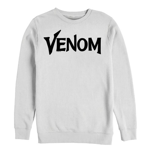 Men s Marvel Venom Film Bold Logo Sweatshirt White Large