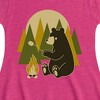 Girls' - Instant Message - Bear Roasting Marshmallows Fit & Flair Cap Sleeve Graphic Dress - 2 of 4