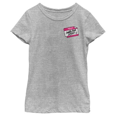 Girl's Fortnite Cuddle Name Tag T-shirt - Athletic Heather - Medium ...