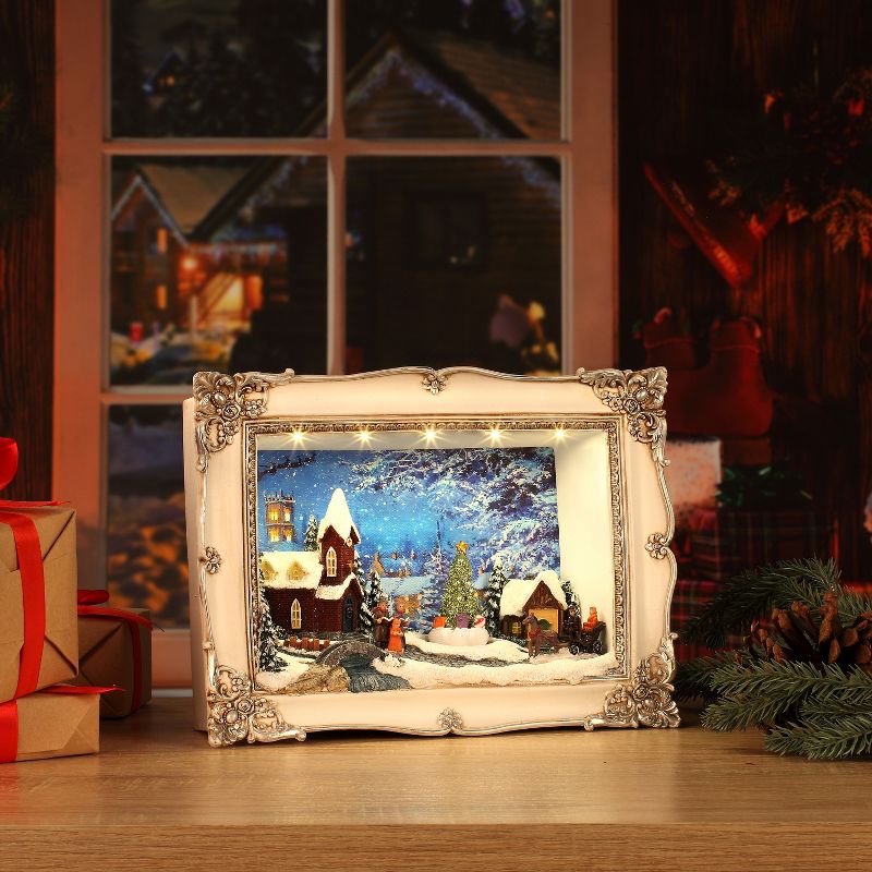Mr. Christmas Animated Shadow Box Scene Animated Musical Christmas Decoration - Church, 3 of 6