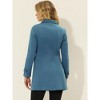 INSPIRE CHIC Women's Peter Pan Collar Single Breasted Winter Long Overcoat - 4 of 4