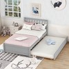NicBex Wooden Twin Size Platform Bed with Trundle for Adults,Boys,Girls - 2 of 4