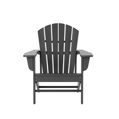 Gray HDPE All-Weather Adirondack Chair Set of 4
