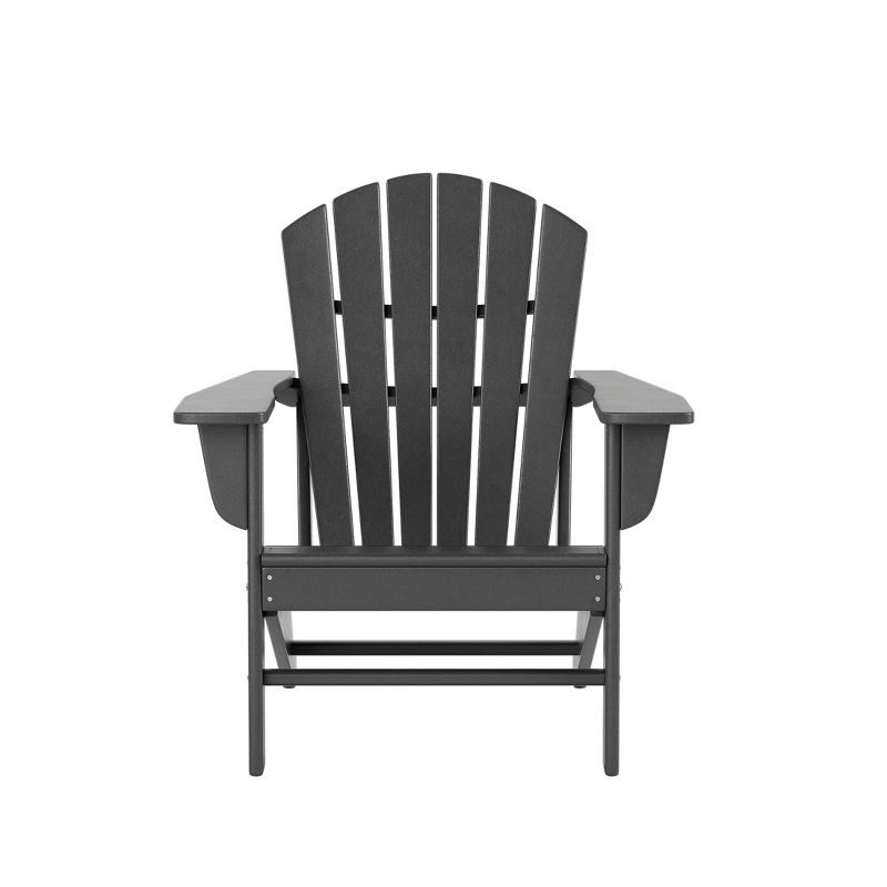 WestinTrends Dylan HDPE Outdoor Patio Adirondack Chairs with Ottomans and Side Table (5-Piece Conversation Set), 3 of 7