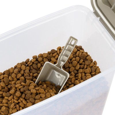 Translucent Plastic Airtight Pet Food Storage Combo with Scoop