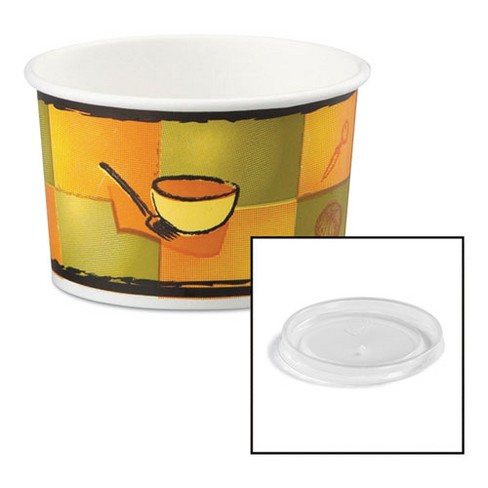 Chinet Streetside Paper Food Container with Plastic Lid, Streetside Design, 8-10 oz, 250/Carton - image 1 of 1