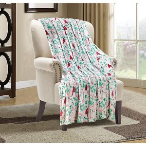 Elegant Comfort Super Soft Christmas Prints Blanket Home D¨¦cor, Warm Cozy Throws for Winter Bedding. - 1 of 4