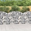 vidaXL Gabion Basket Silver Galvanized iron 39.4 x 11.8 x 15.7/23.6 in - 59.1" x 11.8" x 39.4"/47.2" - 2 of 4