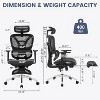 Ergonomic Office Chair, High Back Ergonomic Desk Chair with Adjustable Lumbar Support,Mesh Home Office Chair Gaming Chair with Footrest - 4 of 4