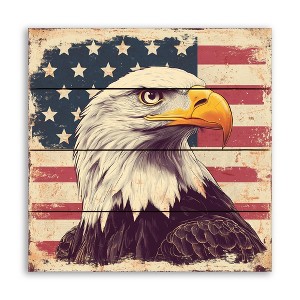 Creative Products Bald Eagle Flag 11.75 x 11.75 Pallet Wood Wall Art - 1 of 1