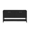 PAGED 4-Door Console Table with Open Shelf, Functional Entryway Table with Storage, Modern Sofa Side Table for Living Room or Entrance - 3 of 4