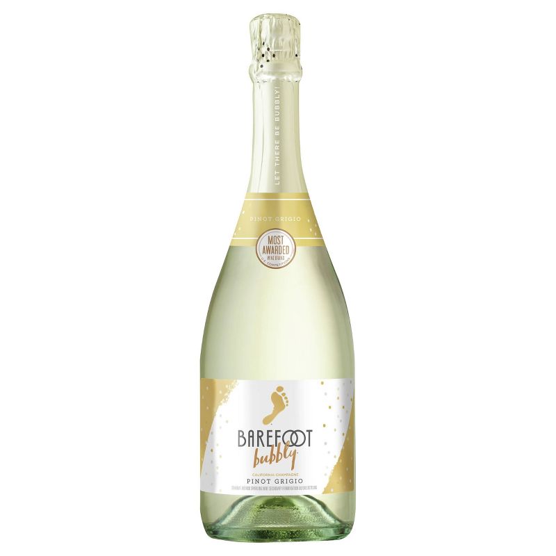 Barefoot Bubbly Pinot Grigio Champagne Sparkling Wine - 750ml Bottle, 1 of 6