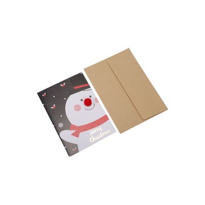 Unique Bargains Christmas Greeting Card Paper 5.9"x4.1" 1 Set