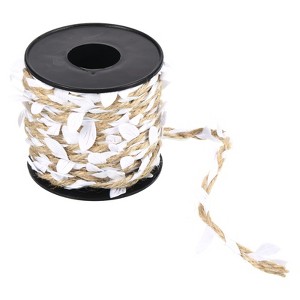 Unique Bargains Jungle Wedding Party Home Garden Decor Burlap Leaf Ribbon Jute Twine Artificial Vine - 1 of 4