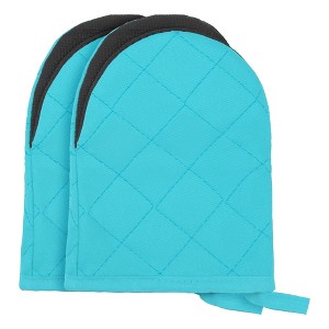 REGALWOVEN Gripping for Baking Grilling Heat Resistant Cotton Oven Mitts Set of 2 7.9x5.7inch - 1 of 4