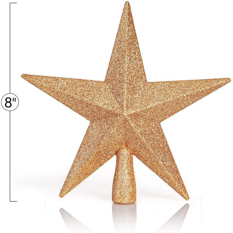 Ornativity Glitter Star Tree Topper - Champagne - 8, 5 of 6