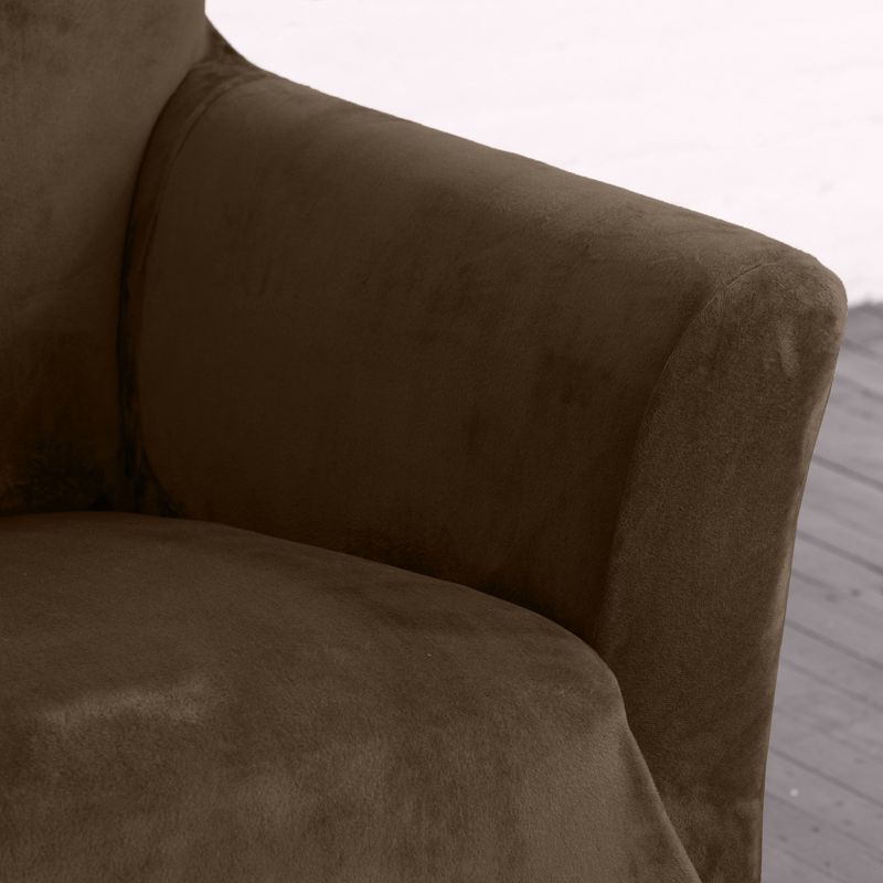 Great Bay Home Stretch Fit Velvet Oversized Sofa Slipcover, 3 of 6