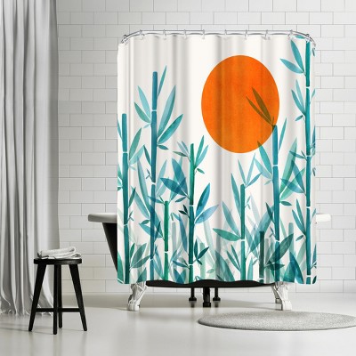 Americanflat Zen Garden Sunset by Modern Tropical 71" x 74" Shower Curtain