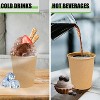 Attop 100 Count 12 oz Kraft Paper Cups, Disposable Hot/Cold Paper Coffee Cups, 12 Ounce Beverages Cups, Water Cups - 3 of 4