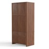 Storage Cabinet, 2 Doors 2 Drawers, Walnut - 2 of 4