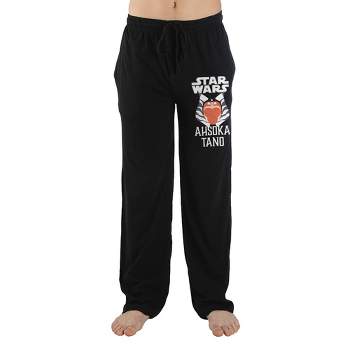 Star Wars Ahsoka Tano Character Mens Black Sleep Pajama Pants