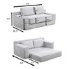 QingMoon Convertible Loveseat Sofa, 2 in 1 Corduroy Floor Couch Bed, Boneless Compressed Sofa for Apartment, Living Room and Bedroom - 4 of 4