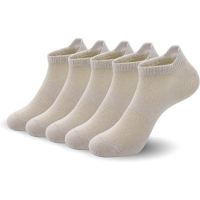 SERISIMPLE Women Ultra Thin Socks Viscose Bamboo Low Cut No Show Anti Odor Arch Support Mesh Socks 5 Pairs