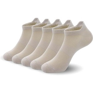 SERISIMPLE Women Ultra Thin Socks Viscose Bamboo Low Cut No Show Anti Odor Arch Support Mesh Socks 5 Pairs - 1 of 4