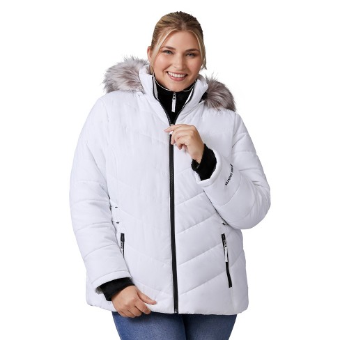 Free country hooded water resistant heavyweight puffer outlet jacket