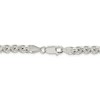 Black Bow Jewelry Men's 5mm, Sterling Silver Round Solid Spiga Chain Necklace - 3 of 4
