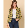 INSPIRE CHIC Women's Notched Lapel Open Front Business Casual Blazer - 2 of 4