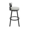 Armen Living 30" Flynn Metal with Faux Leather Swivel Barstool - 4 of 4