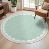 Modern Washable Living Room Rug, Bordered Printed Rug with Non-Slip Backing, Low Pile Stain Resistant Indoor Rug for Bedroom - 4 of 4