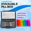 MEDca Weekly Travel Pill Organizer: Prescription and Medication Wallet Box Reminder, a Extra Large Dispenser, Caddy Organizer, for 4 Times A Day - 3 of 4