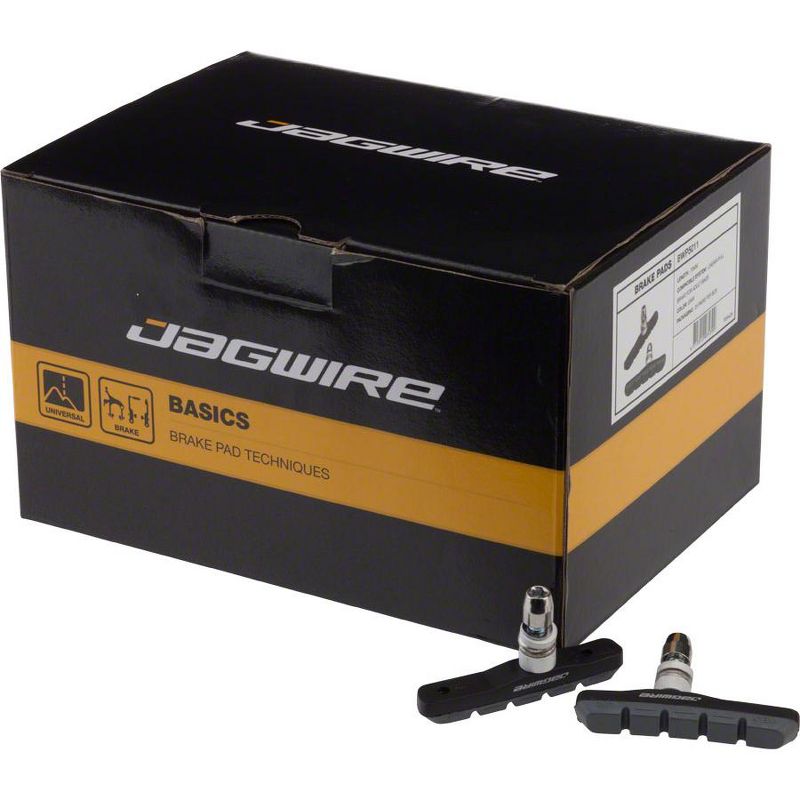 Jagwire Mountain Sport V-Brake Pads Threaded Post Box of 25 Pairs Gray Molded, 1 of 2