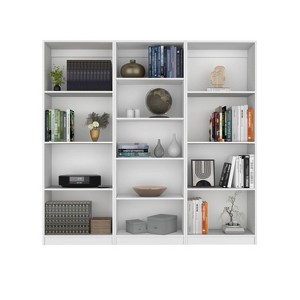 Okak Minimalism Bookshelf, Three-piece Display Case with Open Shelves, Storage Organizer for Living Room, Office - 1 of 4