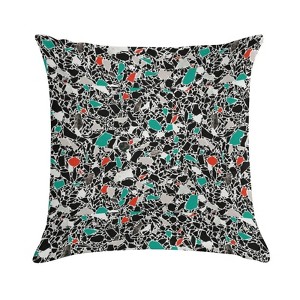 Black Marble Colorful Pillow Covers 18x18 Decorative Throw Pillows Soft Square Cushion Covers for Couch Sofa Bedroom - 1 of 1