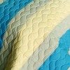Slickblue 3 PC Handmade Full/Queen Quilt Set, Reversible Vermicelli Quilted, Horizontal Stripes, 37 Color Options - 2 of 4
