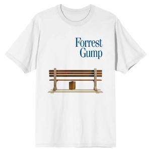 Forrest Gump Classic Movie Poster Men's White Graphic Tee - 1 of 2