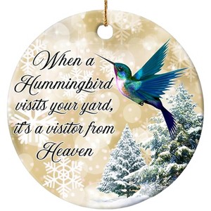 2025 Christmas Orrnament Hummingbird Visits Your Yard Ceramic Ornament - 1 of 4